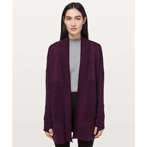 Lululemon Sit in Lotus Wrap II Size 8 Purple Heathered Plum Merino Wool